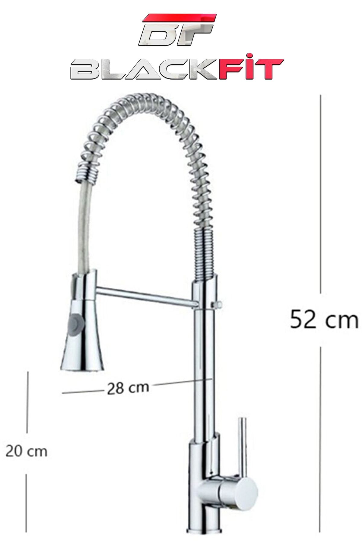 Çift Fonksiyonlu Aç Kapa Spiralli Endüstriyel Mutfak Evye Bataryası 5 Yıl Garanti