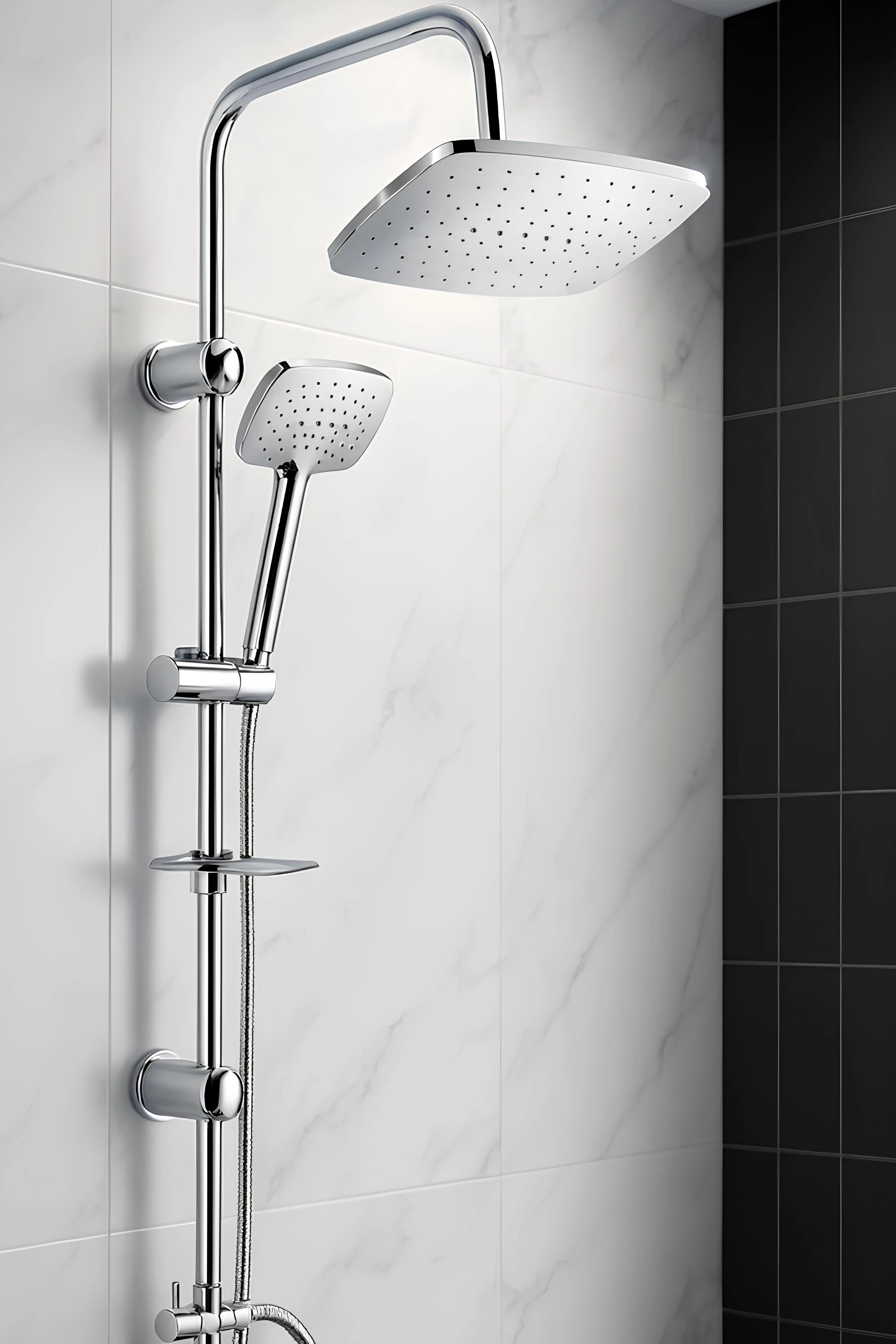 Krom Banyo Robot Duş Seti Yağmurlama Tepeleme Duş Sistemleri %100 Pirinç