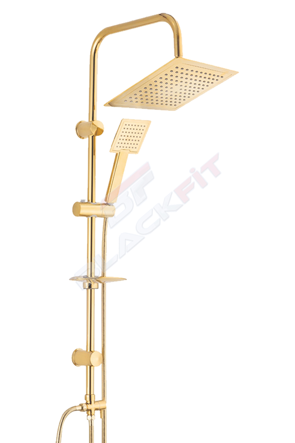 Gold Kare Banyo Seti Tepe Duş Seti Lavabo Ve Banyo Bataryası Çeşmesi