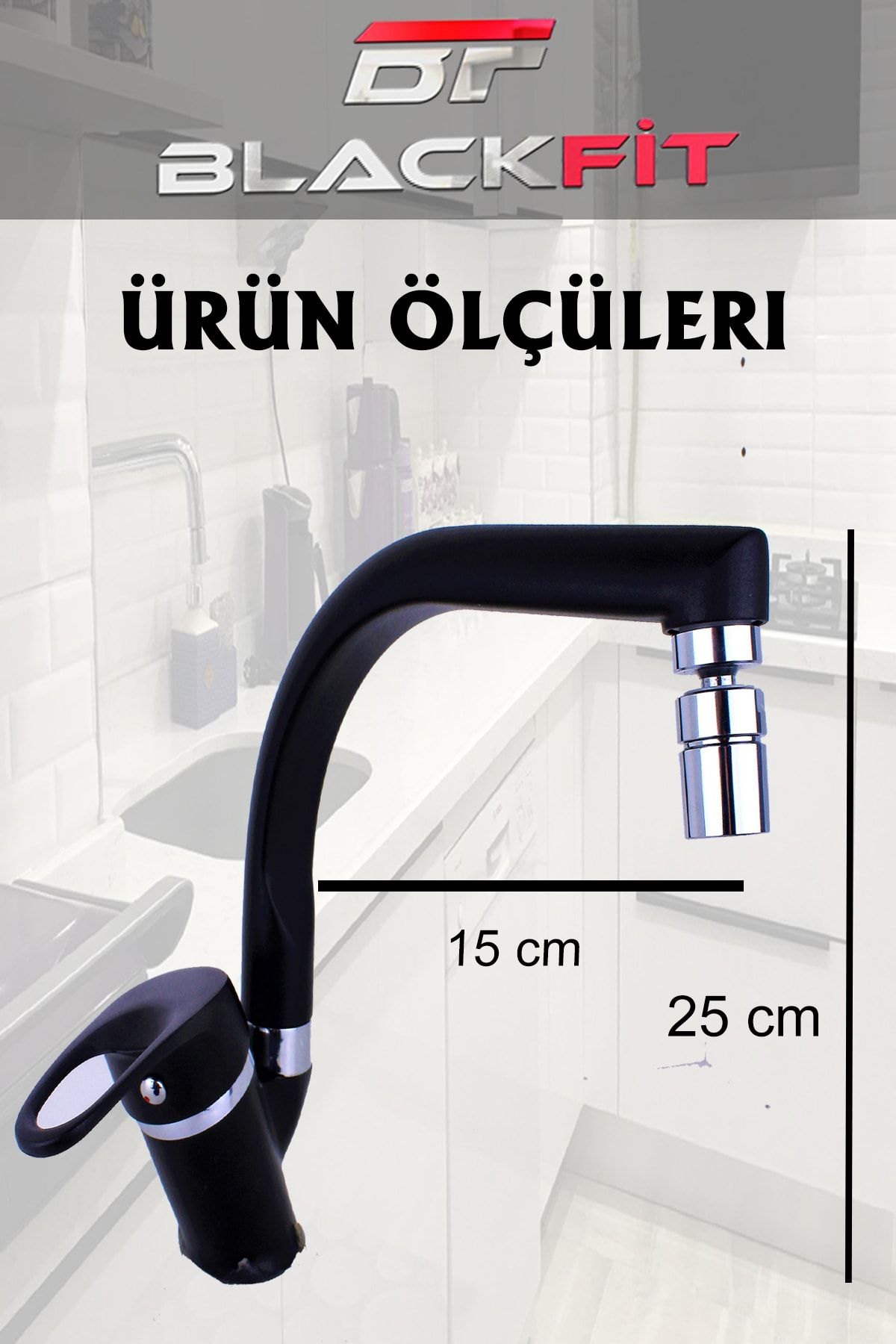 Siyah Mix Lavabo Bataryası 5 Yıl Garantili Sıcak Soğuk Aç Kapa Musluk Çeşme