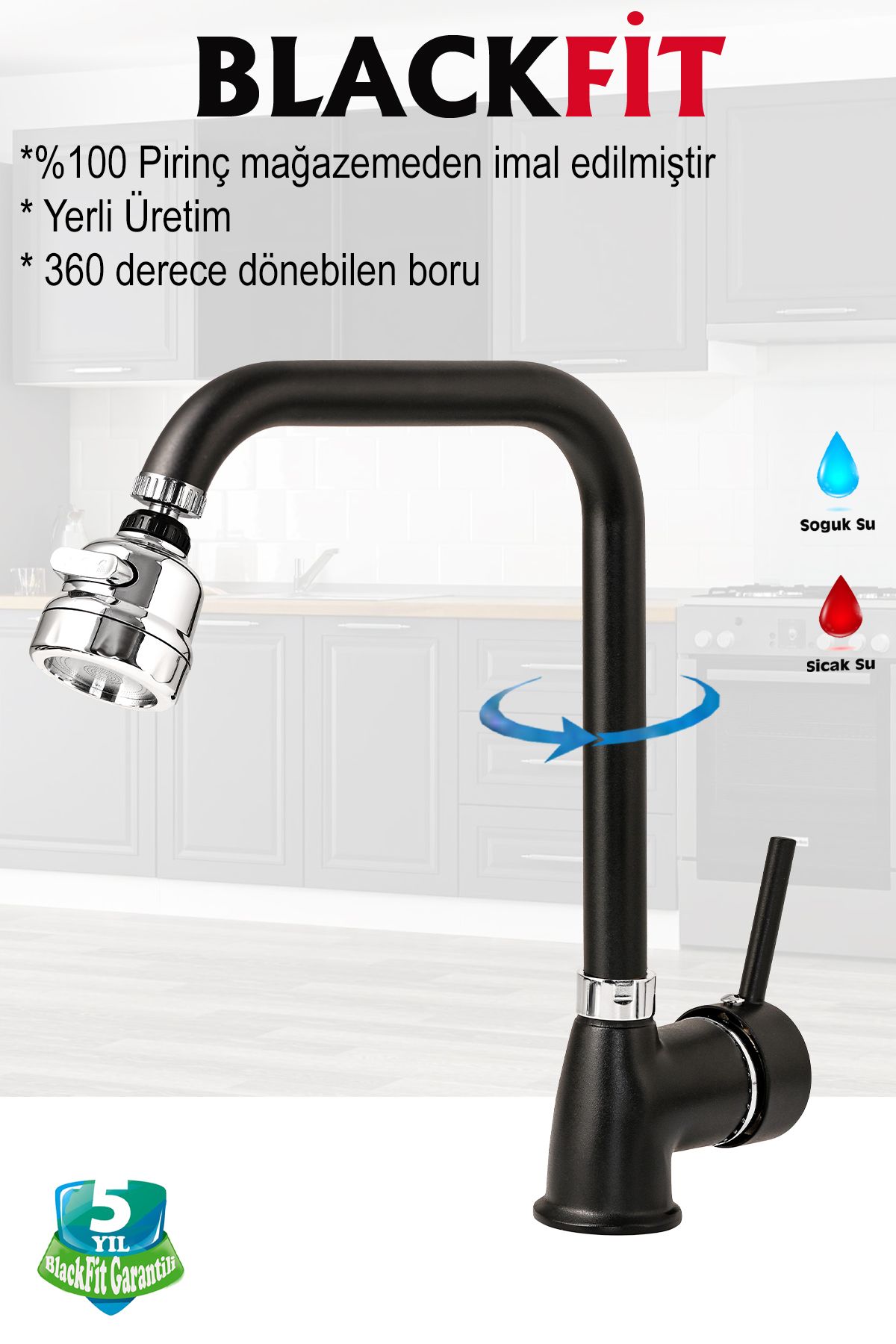 Tepe Duş Seti Yağmurlama Tasarruflu Duş Robotu Banyo Lavabo Bataryası Mutfak Çeşmesi