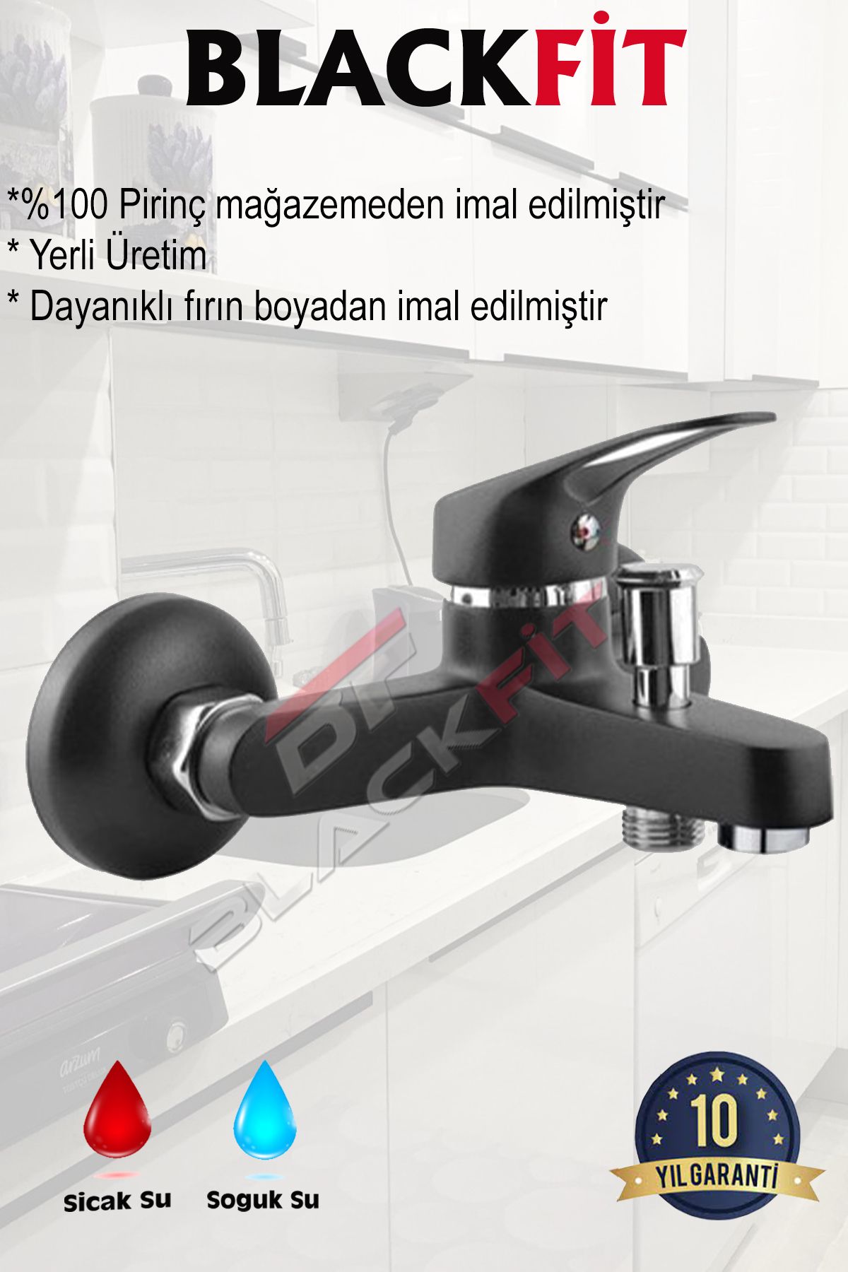 Siyah Mutfak Bataryası Banyo Duş Bataryası Sürgülü Duş Seti Banyo Çeşmesi Lavabo Bataryası