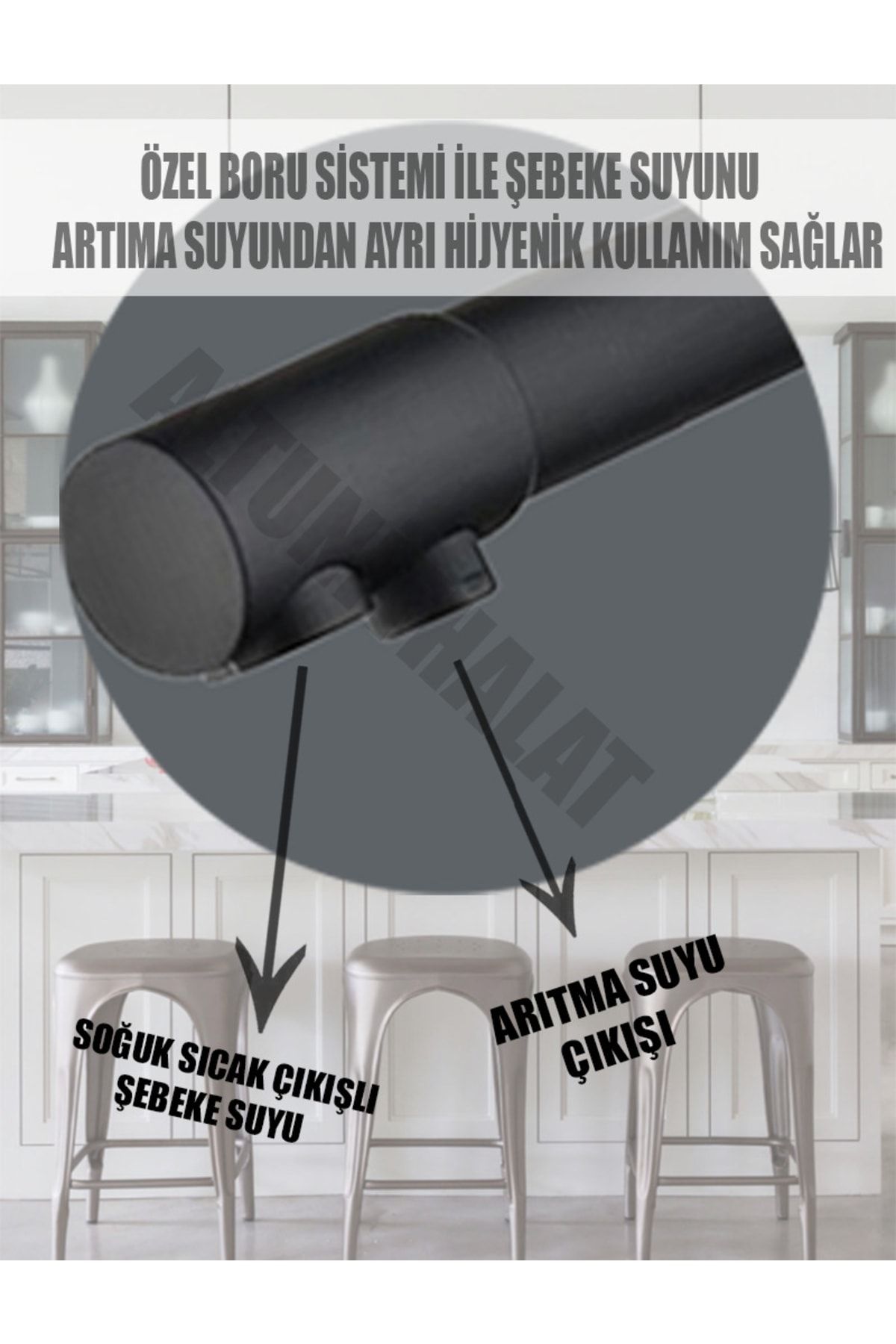 Siyah Arıtmalı Mutfak Bataryası