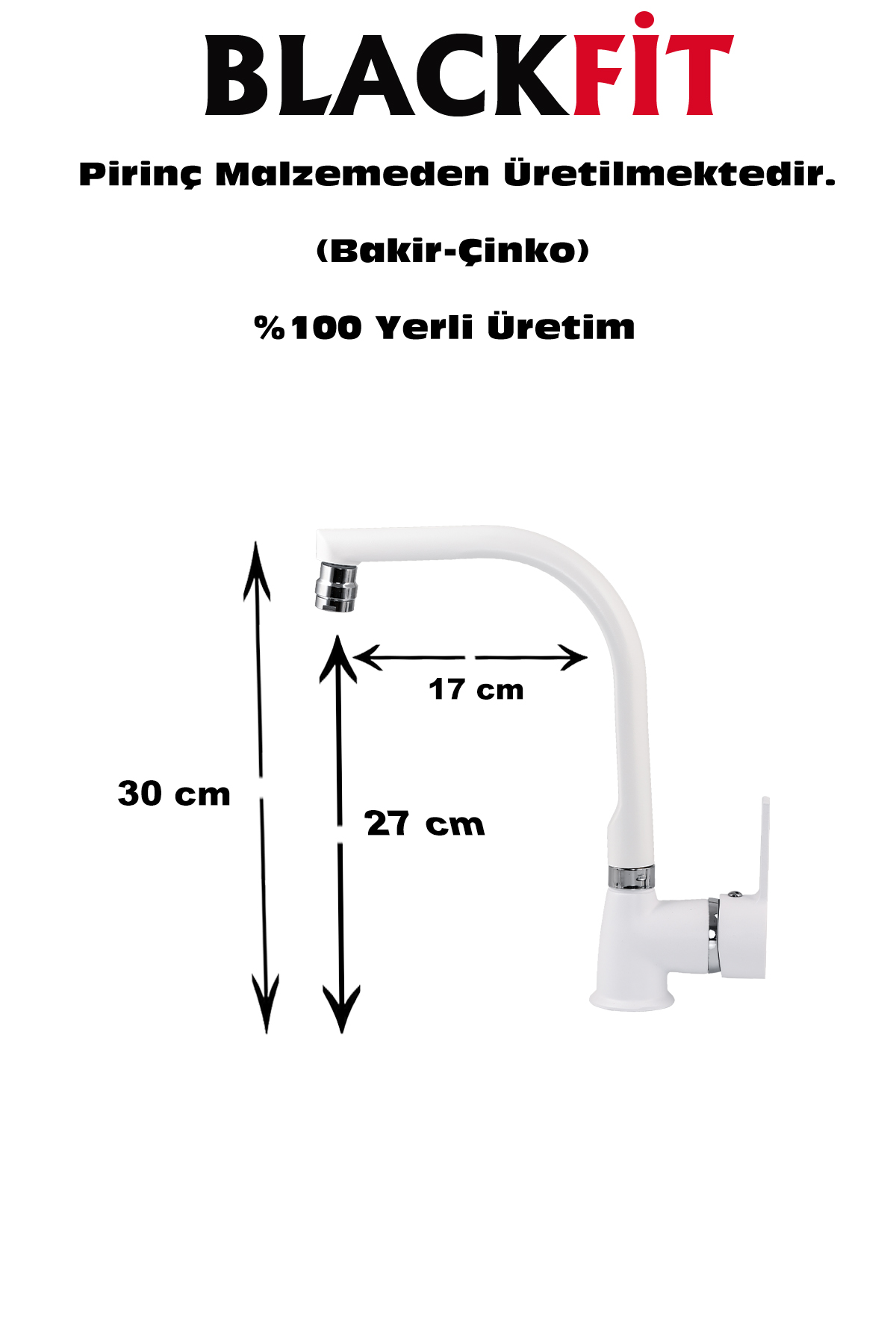 BF53 Beyaz Tepe Duş Robotu Duş Seti Banyo Lavabo Mutfak Bataryası