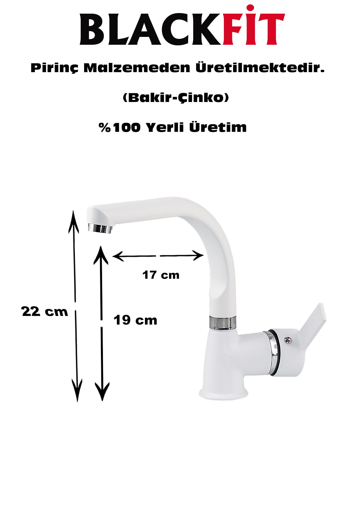 BF53 Beyaz Tepe Duş Robotu Duş Seti Banyo Lavabo Mutfak Bataryası