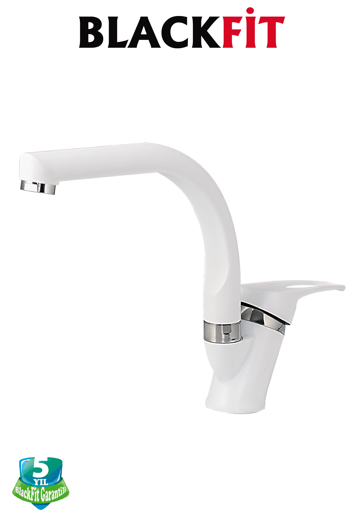 BF47 Beyaz Mix Pirinç Lavabo Banyo Mutfak Bataryası Robot Yağmurlama Duş Seti 