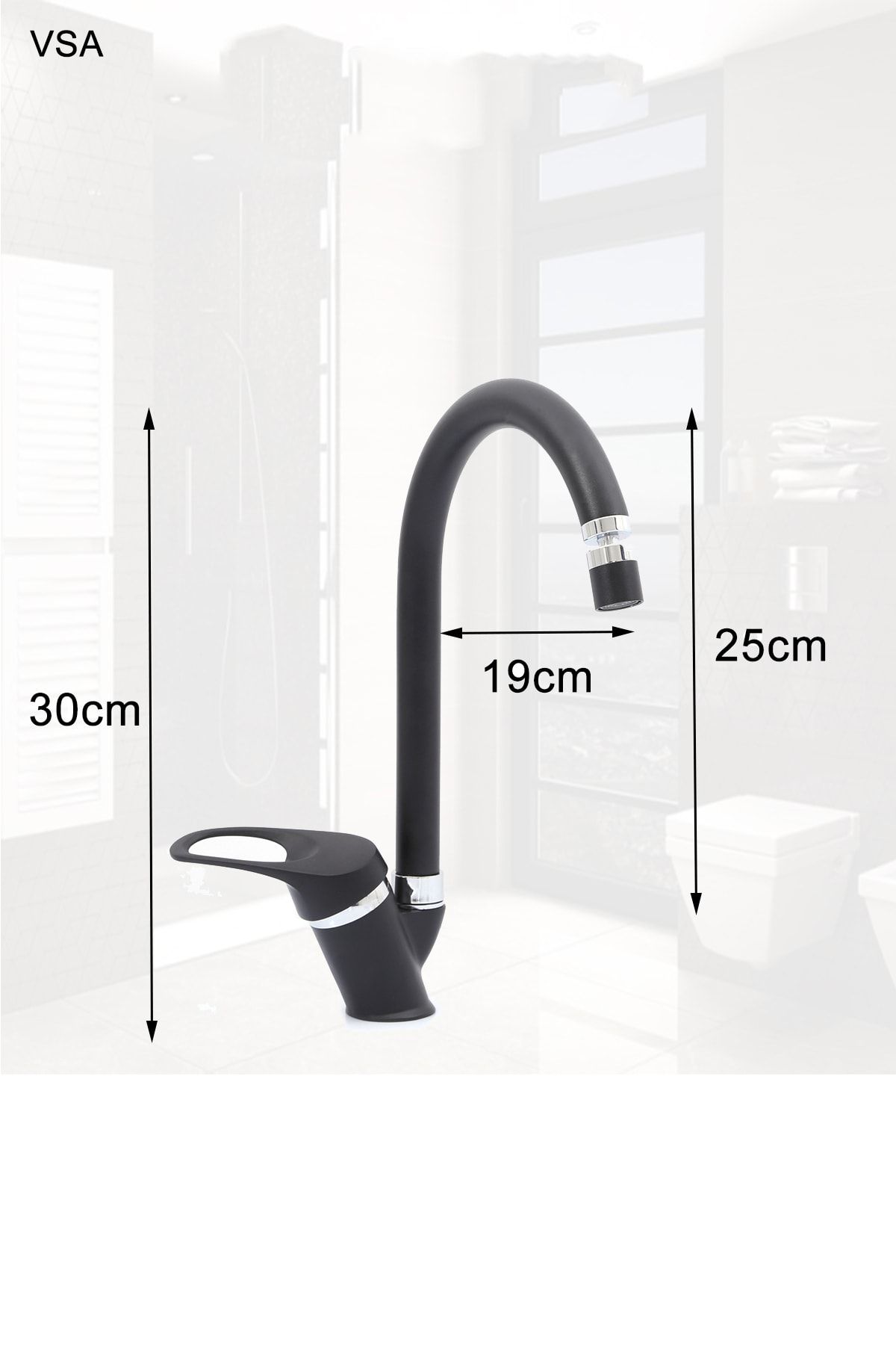Mat Delta Siyah Robot Yağmurlama Tepe Duş Seti Banyo Lavabo Evye Batarya Seti