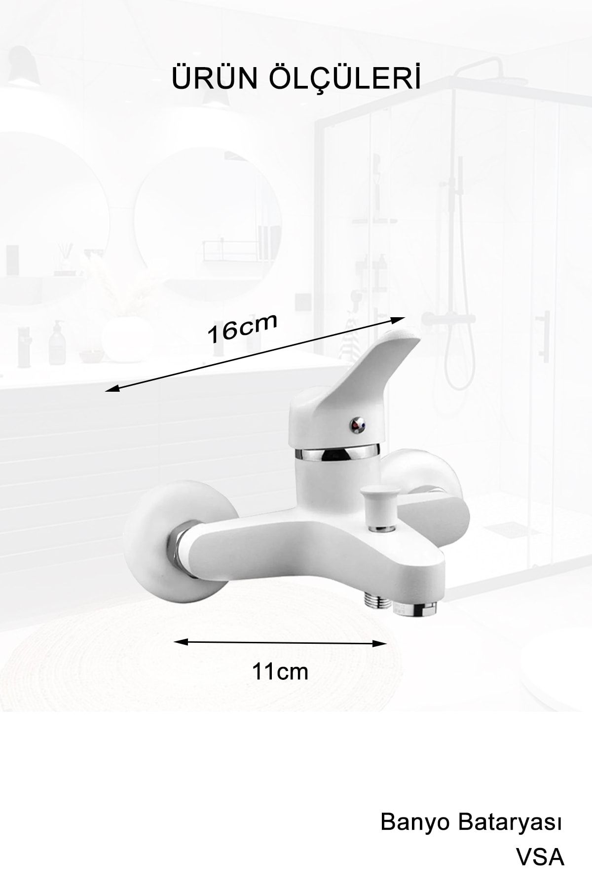 Beyaz Robot Yağmurlama Duş Seti Banyo Mutfak Lavabo Bataryası Pirinç Musluk Seti