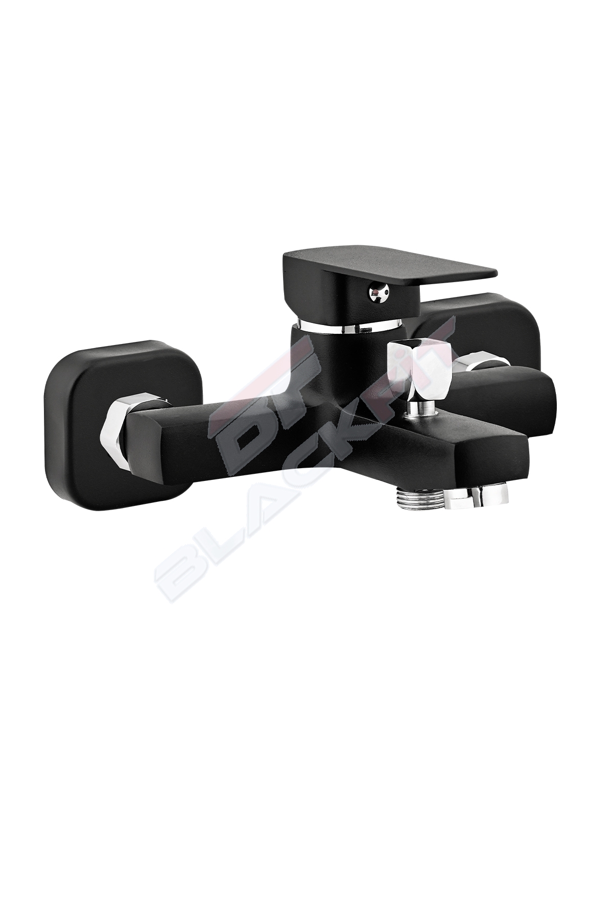 Siyah Kare Mutfak Lavabo Banyo Duş Bataryası Eviye Çeşmesi