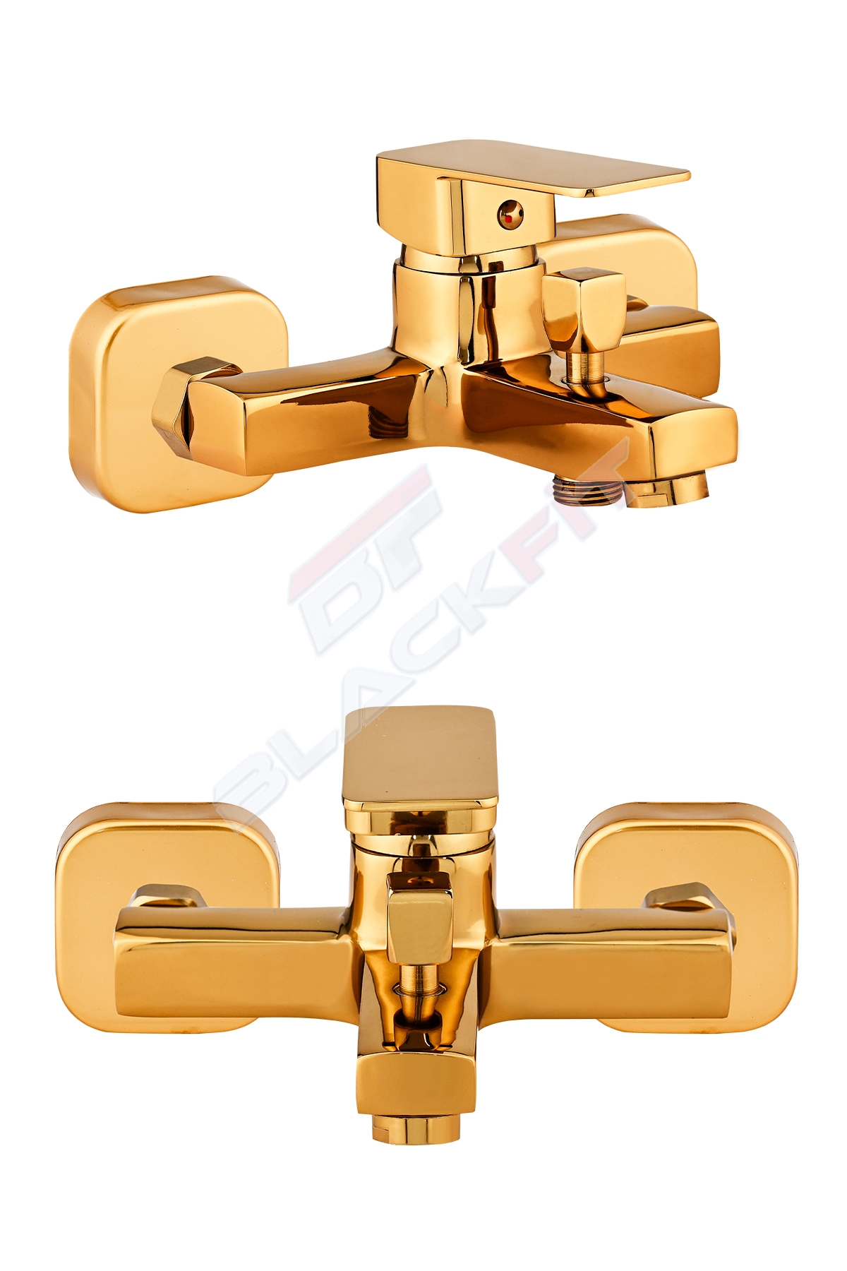Gold Kare Banyo Seti Tepe Duş Seti Lavabo Ve Banyo Bataryası Çeşmesi