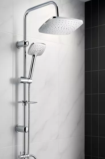 Krom Banyo Robot Duş Seti Yağmurlama Tepeleme Duş Sistemleri %100 Pirinç