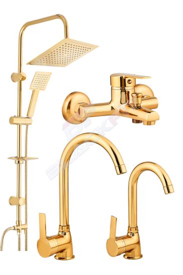 Delta Gold Tepe Duş Seti Banyo Lavabo Mutfak Bataryası Duş Çeşmesi