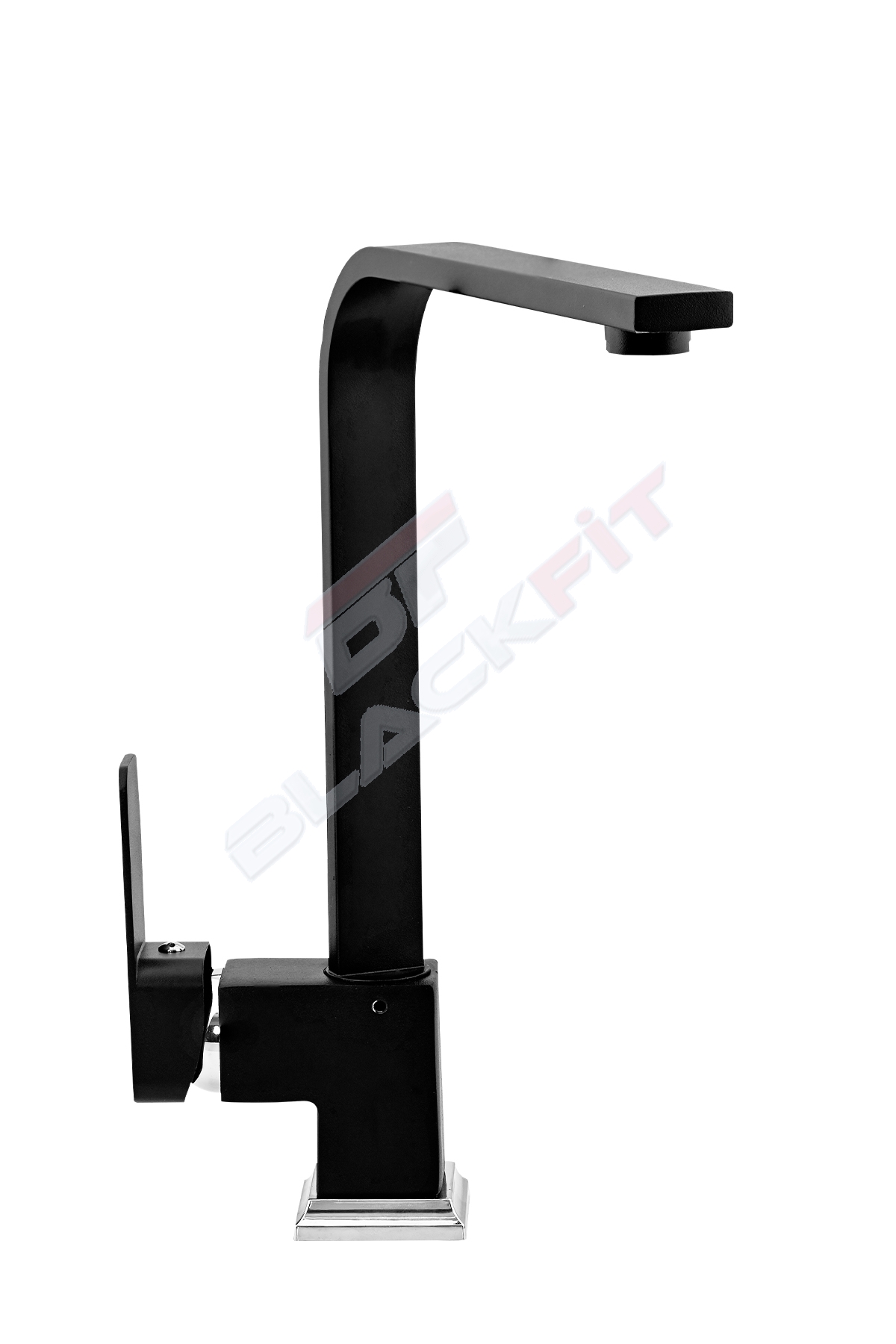 Siyah Kare Mutfak Lavabo Banyo Duş Bataryası Eviye Çeşmesi