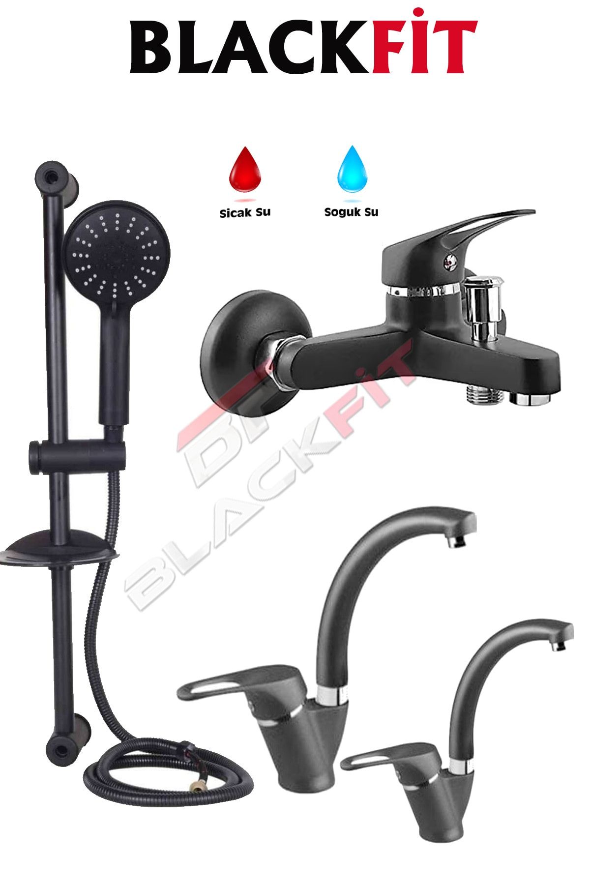 Sürgülü Duş Seti Banyo Bataryası Lavabo Bataryası Mutfak Bataryası