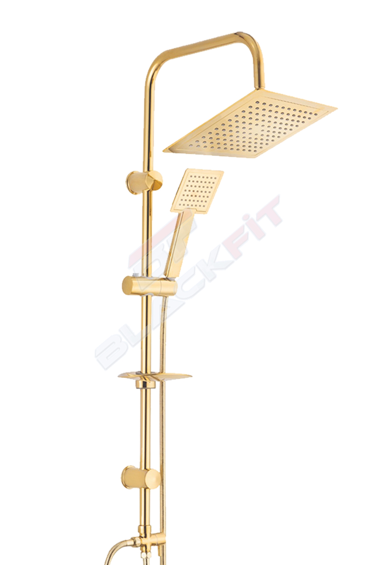 Gold Kare Banyo Duş Bataryası Tepe Duş Seti Duş Başlığıı